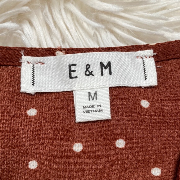 E & M Polka Dot Scalloped Cami 💗 Rust & White - Picture 11 of 12